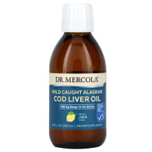 Dr. Mercola, Wild gefangenes Alaska-Dorschleberöl, Zitrone, 6,8 fl oz (200 ml)