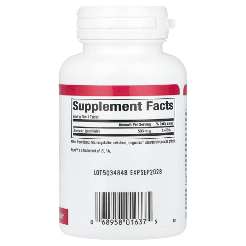 Natural Factors, Chrompicolinat, 500 mcg, 90 Tabletten 1