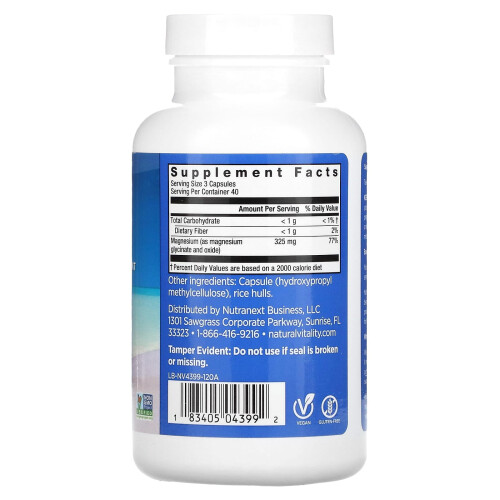Natural Vitality, CALM, Magnésium, 120 Gélules 1