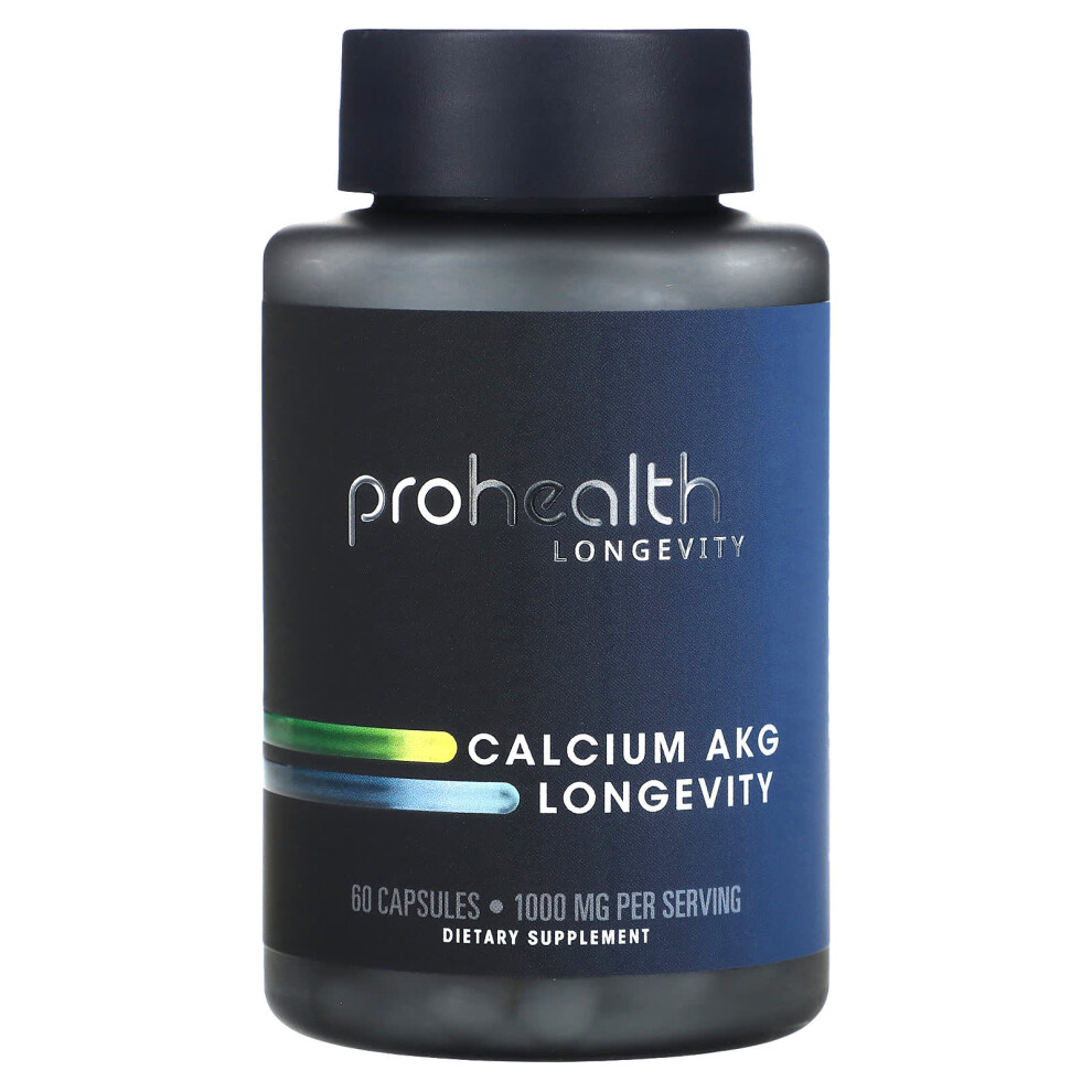Prohealth Longevity , Calcium Akg Longevity, 1,000 Mg 60 Capsules (500 Mg Per Capsule)