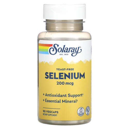 Solaray, Selen, 200 mcg, 90 VegCaps