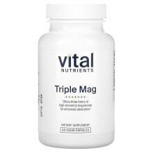 Vital Nutrients, Triple Mag, 90 Vegane Kapseln