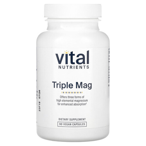 Vital Nutrients Vital Nutrients, Triple Mag, 90 Vegane Kapseln