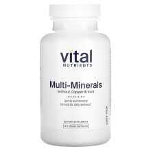 Vital Nutrients, Multi-Mineralien (ohne Kupfer & Eisen), 120 Vegane Kapseln
