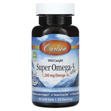 Carlson, Wild gefangene Super Omega-3 Gems, 1.200 mg, 50 Weichkapseln (600 mg pro Weichkapsel)