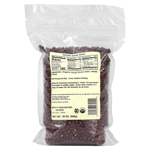 Bergin Fruit and Nut Company, Bio-Adzukibohnen, 20 oz (568 g) 1
