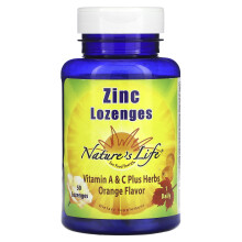 Nature's Life, Zink Lutschtabletten, Orange, 50 Lutschtabletten