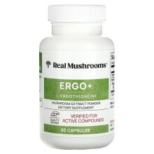 Real Mushrooms, ERGO + L-Ergothionein, 60 Kapseln