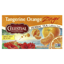 Celestial Seasonings, Tisane, Tangerine Orange ZingerÆ, Sans Caféine, 20 Sachets de Thé, 1,7 oz (47 g)
