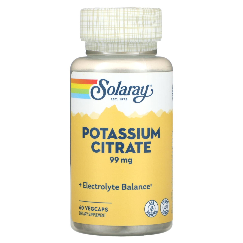 Solaray , Potassium Citrate 99 Mg 60 Vegcaps