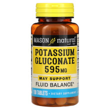 Mason Natural, Kaliumgluconat, 595 mg, 100 Tabletten