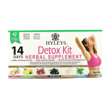 Hyleys Tea, Kit de Detox, Limpeza de 14 Dias, Sabores Variados, 42 Sacos de Chá de Embalagem de Fólio, 2,22 oz (63,0 g)
