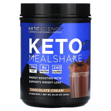 Keto Science, Keto Mahlzeit Shake, Schokoladencreme, 20,49 Unzen (581 g)