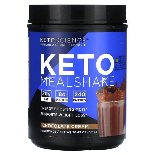 Keto Science, Shake Repas Keto, Crème Chocolat, 20,49 oz (581 g)