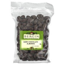 Bergin Fruit and Nut Company, Dunkle Schokoladen-Mandeln, 20 oz (567 g)