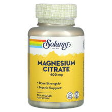 Solaray, Magnesiumcitrat, 400 mg, 90 Kapseln (133 mg pro Kapsel)