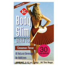 Uncle Lee's Tea, Thé Minceur Body Slim, Cannelle, Sans Caféine, 30 Sachets de Thé, 2,12 oz (60 g)