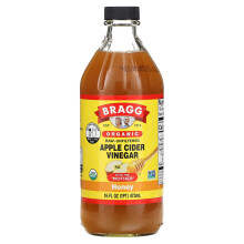 Bragg, Bio-Apfelessig mit der 'Mutter', Honig, 16 fl oz (473 ml)