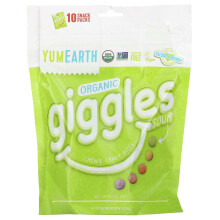 YumEarth, Bio Giggles, Sauer, 10 Snackpacks, je 0,5 Unzen (14 g)