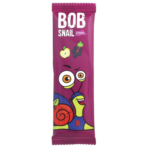 Bob Snail, Fruit Stripe, Apple-Black Currant, 6 Count, 0.49 oz (14 g) Each 1