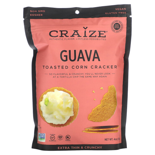 Craize, Gerösteter Mais-Cracker, Guave, 4 oz (113 g)