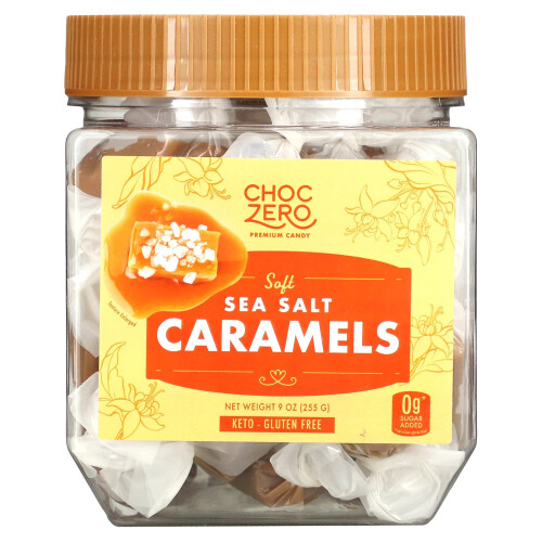 ChocZero, Weiche Meersalz-Karamellen, 9 oz (255 g)