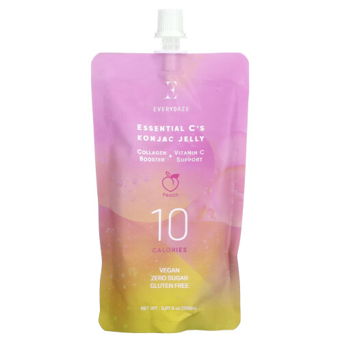 Everydaze, Essential C's Konjac Gelee, Pfirsich, 5,07 fl oz (150 ml)