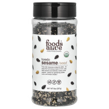 Foods Alive, Pot à Secouer de Graines de Sésame Tuxedo Biologiques, 8 oz (227 g)