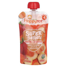 Happy Family Organics, Happy Tot, Super Bellies, 2+ Jahre, Bio-Bananen, Karotten & Erdbeeren, 4 oz (113 g)