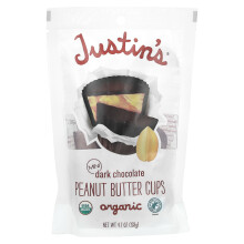 Justin's Nut Butter, Bio-Mini-Erdnussbuttertassen in Zartbitterschokolade, 4,7 Unzen (133 g)