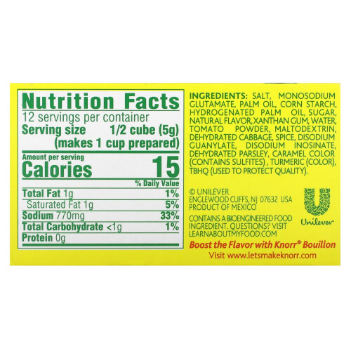 Knorr Knorr, Vegetarische Gemüsebrühe, 6 Extra Große Würfel, 2,1 oz (60 g) 1