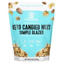 Lakanto, Keto Kandierte Nüsse, Einfache Glasur, 8 Unzen (227 g)