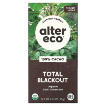 Alter Eco, Bio Dunkle Schokoladentafel, Total Blackout, 100 % Kakao, 2,65 Unzen (75 g)