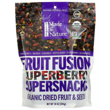 Made in Nature, Bio-Getrocknete Früchte und Samen, Bio-Fruchtfusion Superbeeren-Supersnacks, 10 Unzen (284 g)