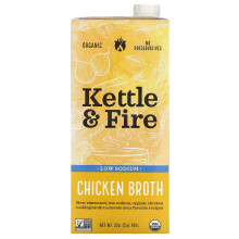 Kettle & Fire, Bouillon de Poulet, Faible Teneur en Sodium, 32 oz (907 g)