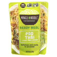Miracle Noodle, Repas Préparé, Pad Thaï + Nouilles à Base de Plantes, 9,9 oz (280 g)