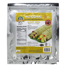 Norigami, Wraps aux Œufs avec Protéine de Pois, Graines de Sésame, 10 Wraps Fins, 1,4 oz (40 g)