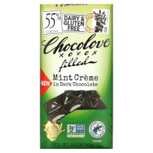 Chocolove, Gefüllte Minzcreme in Dunkelschokolade, 55 % Kakao, 3,2 Unzen (90 g)