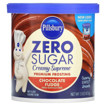Pillsbury, Zuckerfrei, Premium-Zuckerguss, Schokoladen-Fudge, 15 oz (425 g)