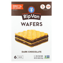Rip Van Wafels, Waffeln, Dunkle Schokolade, 6er Pack, je 0,78 Unzen (22 g)