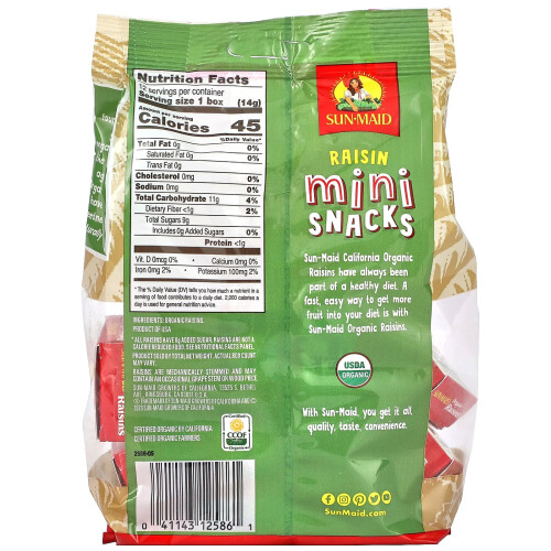 Sun-Maid, Rosinen Mini-Snacks, 12 Boxen, je 0,5 oz 1