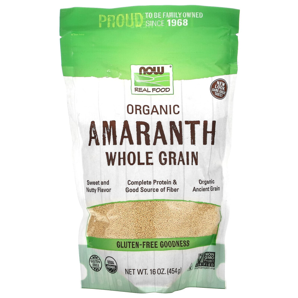 Now Foods , Organic Amaranth, Whole Grain, 16 Oz (454 G)