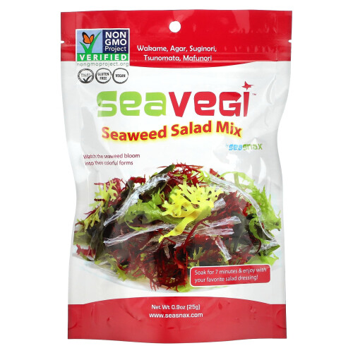 SeaSnax, SeaVegi, Algensalat-Mischung, 0,9 oz (25 g)