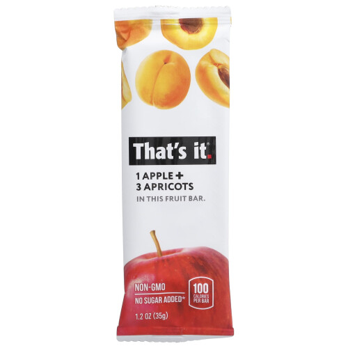That's It, Fruit Bars, Apple + Apricots, 12 Bars, 1.2 oz (35 g) Each 1