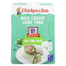 Chicken of the Sea, Wild Caught Light Tuna, Dill Tuna Salad, 2.5 oz (70 g)