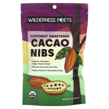 Wilderness Poets, Bio-Kokosnuss gesüßte Kakaonibs, 8 Unzen (226 g)