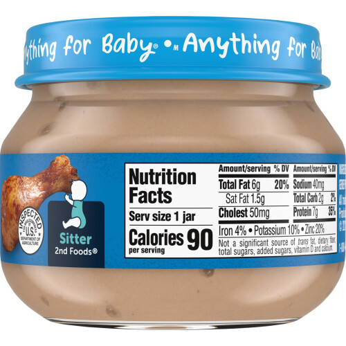 Gerber Gerber, Repas pour Bébé, 2e Aliments, Poulet et Sauce, 2,5 oz (71 g) 1