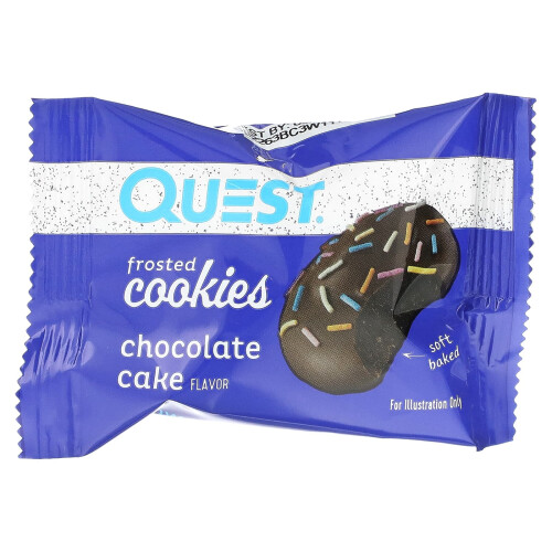 Quest Nutrition, Biscuits Glacés, Gâteau au Chocolat, 8 Biscuits, 0,88 oz (25 g) Chacun 2