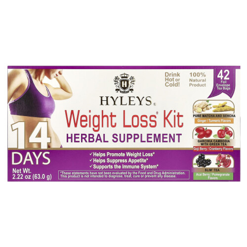 Hyleys Tee, 14-Tage-Abnehm-Kit, 42 Teebeutel, 2,22 oz (63 g)