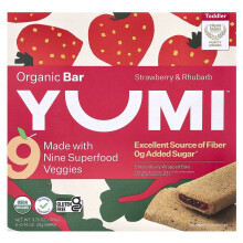 Yumi, Bio-Riegel, Kleinkind, Erdbeere & Rhabarber, 5 Riegel, je 0,74 oz (21 g)